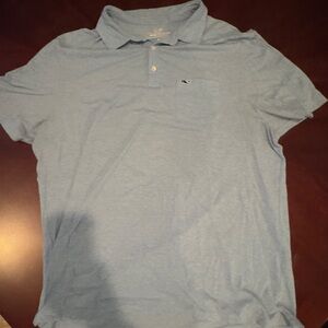 Men's Light Blue Vineyard Vines Polo Shirt